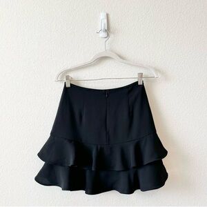 Sunday Best Black Tiered Mini Skirt